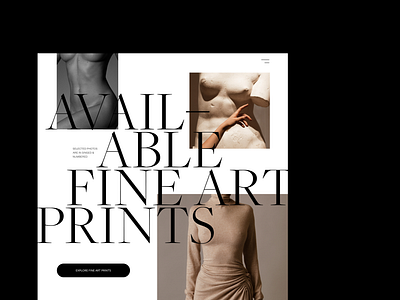 Photography portfolio - prints section branding clean exploration graphic design grid layout minimal photography serif typography ui web