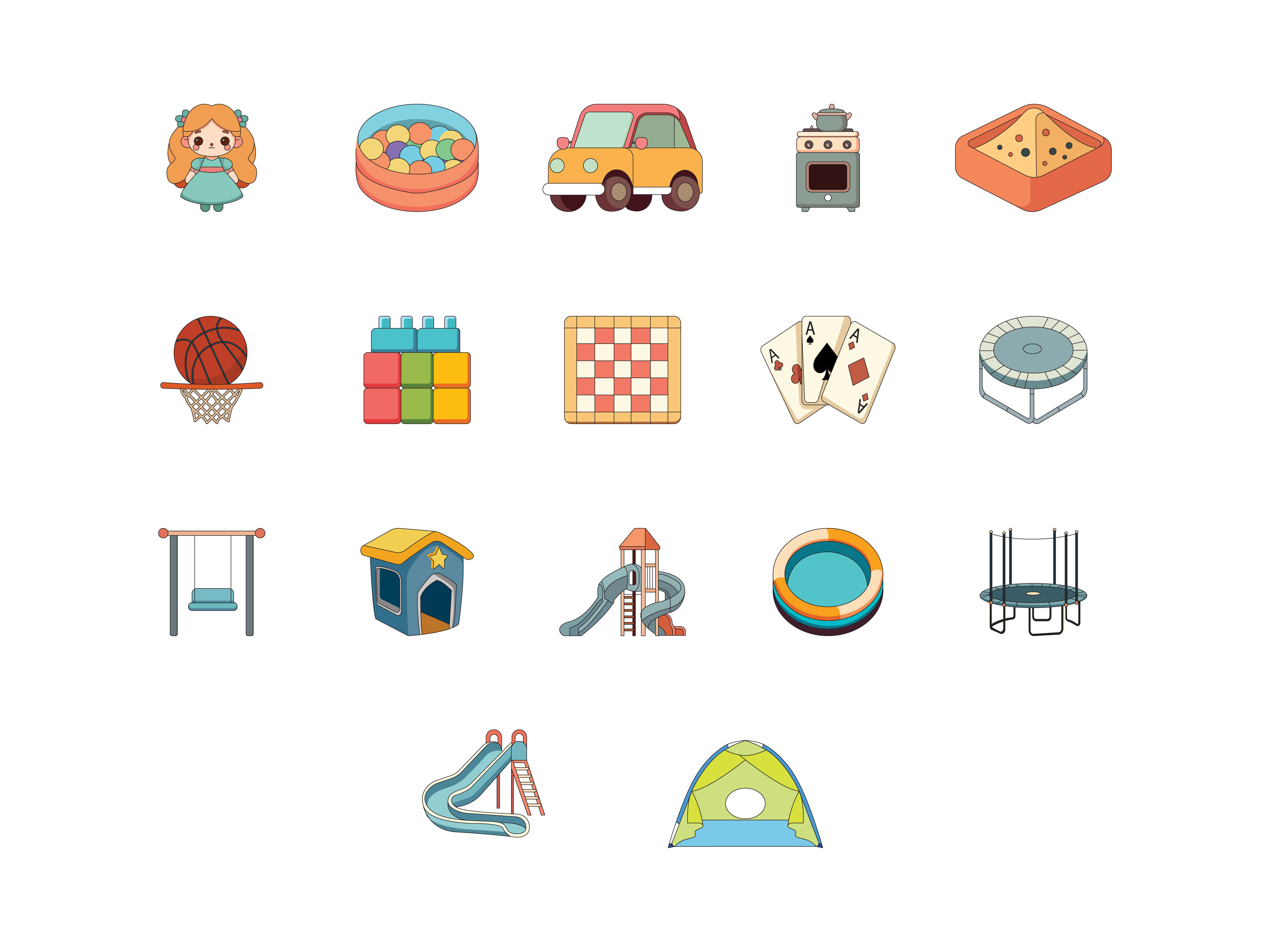 Example of Colored Icon Design