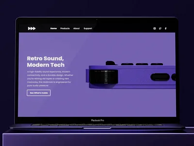 🎧 Walkman Landing Page – A Modern Nostalgic Concept 3d modeling 3d render 3d rendering 3ddesign animation blender3d branding conceptdesign designinspiration figmadesign landingpage motion graphics motiondesign nostalgia productdesign retrotech ui walkman webdesign