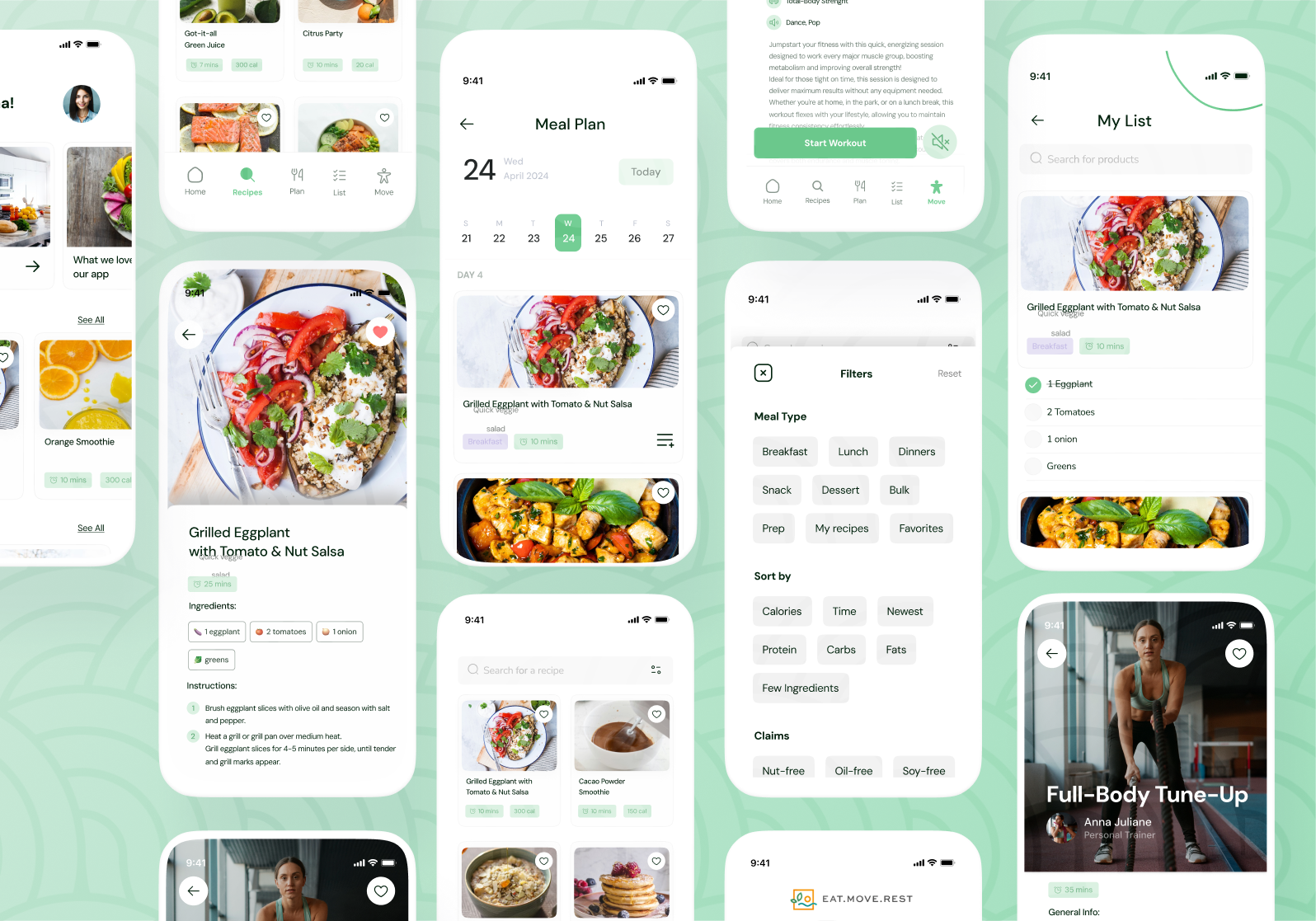 Example of EatMoveRest | Nutrition App Redesign