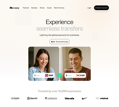Nuvopay figma fintech product design web design