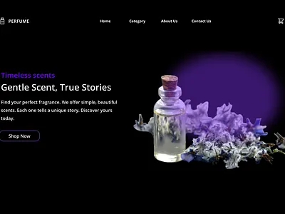 Perfume website ui ux web design website