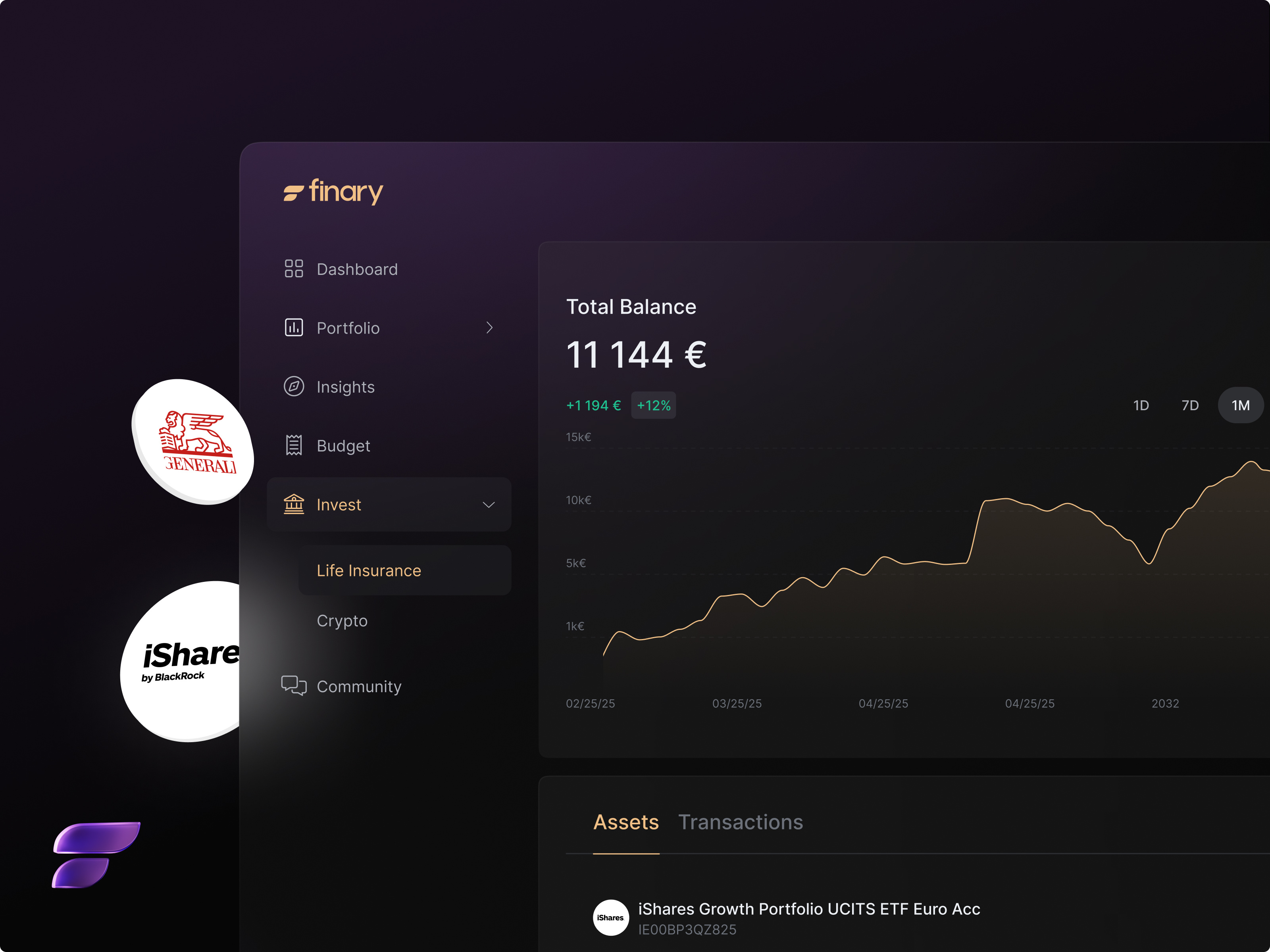 Finary - New generation life insurance dashboard etf finance financial finary insurrance life management money stocks