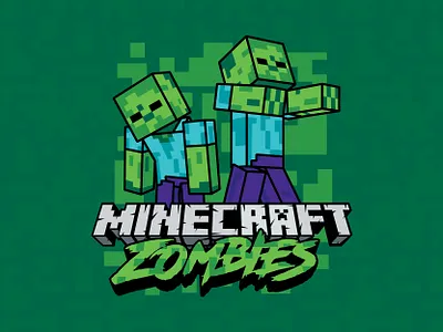 Minecraft Zombies - Pajama Set branding creeper fashion gaming illustration kids logo minecraft pajamas pattern style guide toddler fashion vector art video game zombie