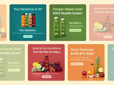 PUR Cold Pressed Juice | Meta Ads ad branding cta design facebook graphic design illustration logo ui