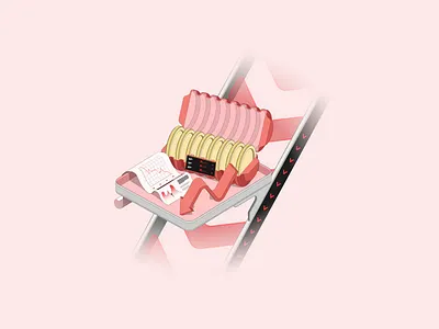 Crypto Portfolio Red Illustration