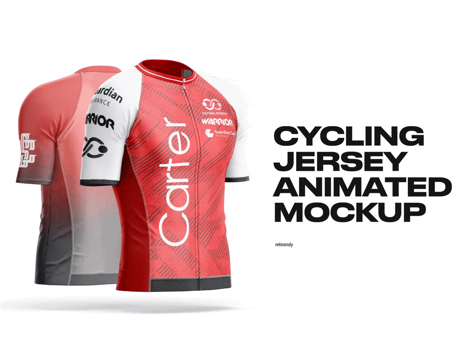 Cycling Jersey Animated Mockup cyclist