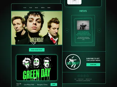 Landing Page - Green Day Website figma landing ui design ux design web design website