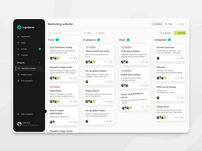 Task management tool graphic design saas software spa ui ui design ux uxdesign