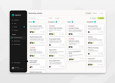 Task management tool graphic design saas software spa ui ui design ux uxdesign