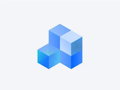 IBM Process Transformation block building block illustration isometric minimal