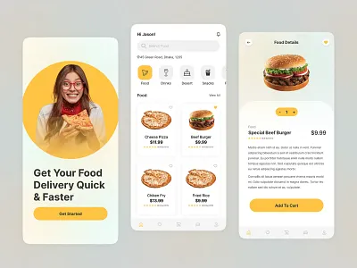 Online Food Ordering App UI app ui app ui design app ux food app modern ui ui ux