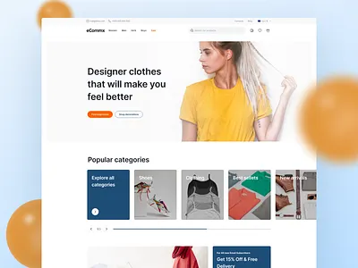 eCommx - UI Kit for ecommerce clothing shop e commerce ecommerce ecommerce clothing ecommerce ui kit eshop figma ecommerce figma ui kit landing page ui kit