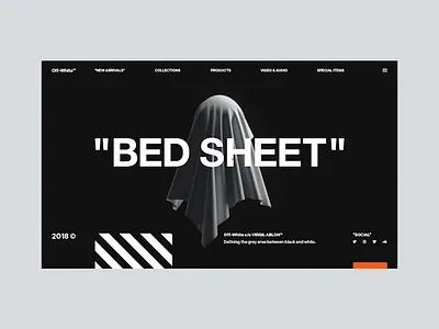 Spooky Off-White™ 3d abstract animation branding c4d cinema 4d ghost glitch halloween interaction mocktober octane typography ui ux web design website