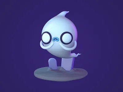 Ghosty 3d animation c4d character cinema 4d eyedesyn ghost halloween mograph spooky tombstone