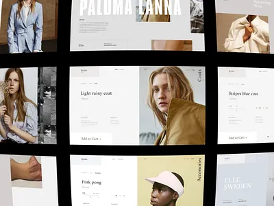 Birdie Fashion Store Selected Shots Animation anim animation art concept design e commerce fashion gif grid interaction interface models motion promo shop typography ui ux web website