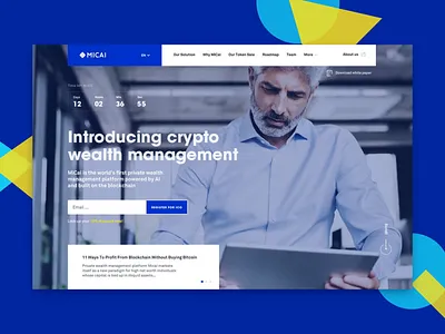 ICO, Bitcoin, crypto landing page | Fintech bitcoin crypto ico