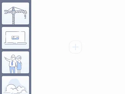 Scene Builder: Outline Illustrations blue graphics illustrations illustrator outline ui8