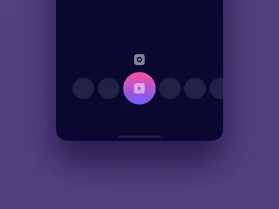 Video Photo Switcher Exploration animation camera camera app icons interaction design microinteractions mobile photo app ui ui animation ux video app
