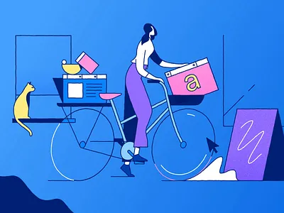 Firefox bicycle browser cat fast window