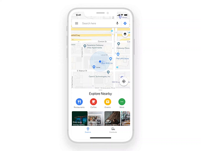 Adding Parking Services into Google Maps animation click through google interaction design maps parking ui ux