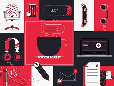 Freelance life - Animation 3d animation art gif grid illustration line art nyc