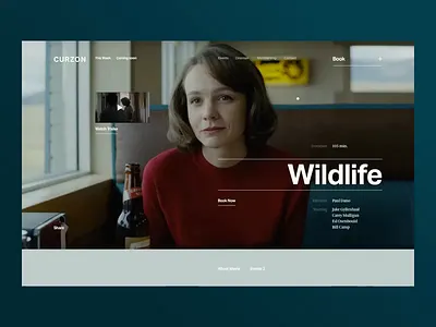 Curzon animation clean concept curzon design minimal movie principle site typography ui ux web website wildlife