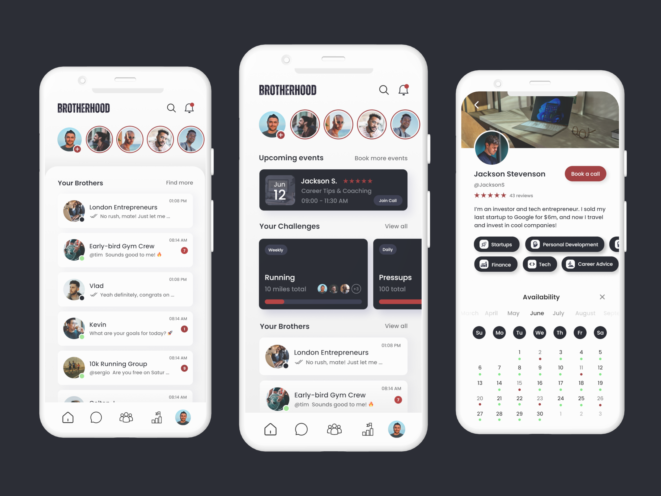 UI/UX Designer for Mens Personal Growth App
