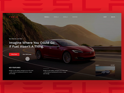 Tesla Splash Page Concept adobexd animation app design application design concept design design ui ui design uidesign ux ux design uxdesign web design web design. web designer web mock web ui xd