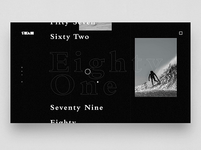STAB x ITD concept design menu motion product design surf type typography ui ux video web