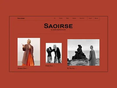 Saoirse — Storytelling animation art article design grid interaction interface interview layout minimal motion story storytelling typography ui ux web webdesign website