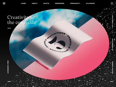 3 x Dribbble Invites Available 3d abstract animation branding c4d cinema 4d dribbble invite flag gif interaction invite octane render ticket typography ui ux wavey web design website