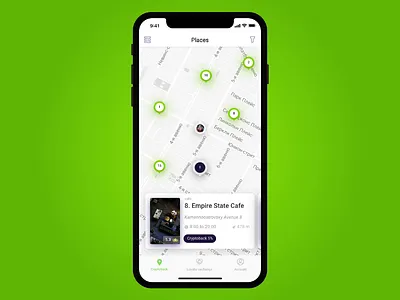 Crypto Cashback App Animation, Restaurants Listing (Wulet) animation animation design app bitcoin clean crypto flat interface ios kite compositor listing map minimalism mobile place restaurant sketchapp ui ux white