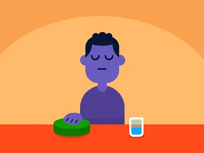 Feed Me With A Like 2d 2d animation after effects animation cartoon character character animation flat gif motion