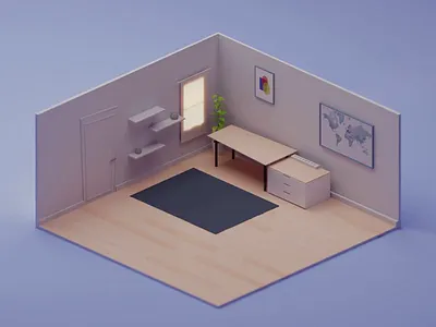 My Perfect Room (Animation) animation b3d blender illustration isometric low poly motion graphics perfect reveal room