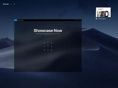 Showcase App Interaction animated app animated application design clean creative desktop app design free mockup freebies interaction minimal mockup mockup app principle showcase app sketch sketch app ui design video animation web app design web design
