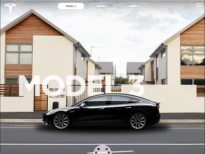 Adobe Xd Playoff auto car color selector landing page madewithadobexd tesla uidesign