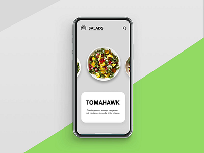 Salad Mobile Order food madewithadobexd menu mobile mobile animation order sketch ui