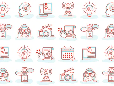 Icon Set for the Communications Network communications icon design illustration