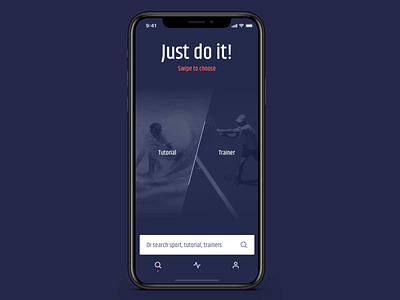 Sport Tutorials App Concept 7ninjas animation app concept design interaction interface ios iphone mobile motion principle search simple sport sports training tutorial ui ux
