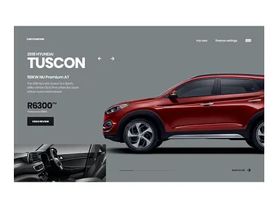 Car Compare Side Scroll animation automotive car comparison interface layout principe ui ux video web web site