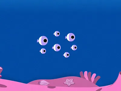 Team work after effect animation design dribbble fish gif illustration motion motion animation motion graphics mp4 teamwork vector