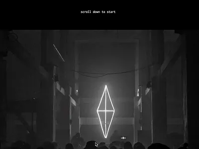 Turn on the lights animation interactive landing page scroll