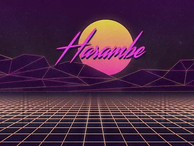 Tribute 80s grid outrun retrowave sun video