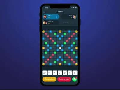 Scrabble Animation chechers clean colorful game game app game design interface scrabble ui ui ux ui animation