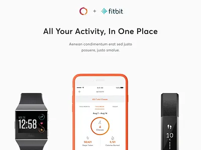 Fitbit Launch Email Header animation app fitbit fitness fitness app motion graphics