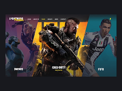 eSports Website Concept after effects animation esports gif interactive logo sports ui ux web design website