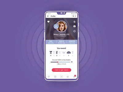 User profile V2 animation app design motion prototype ui ux