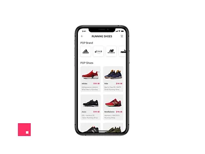 Asics Running Shoes - InVision Studio animation app asics card color design interface invision studio ios iphone x running shoes ui ux
