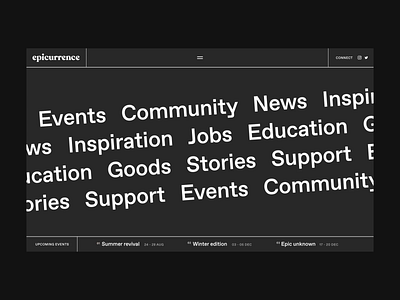 Epic Unused II after effects animation branding clean concept design interaction interface landing page minimal travel typography ui ux web web design website